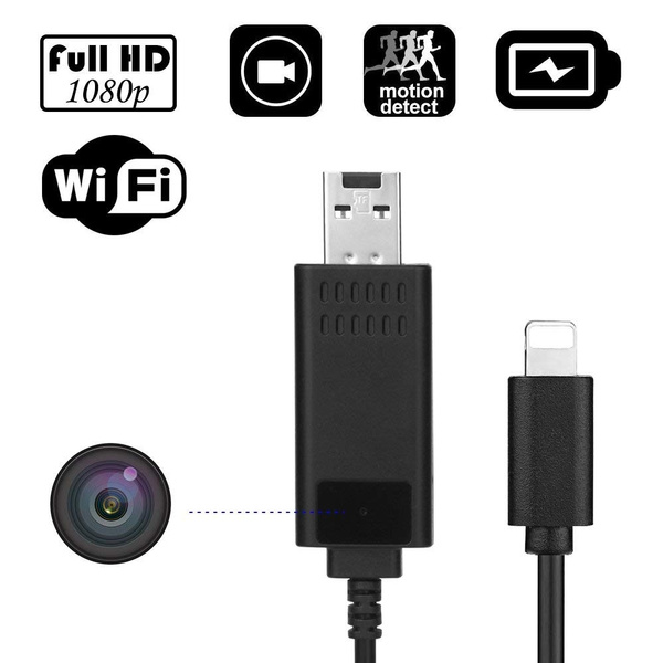 Hidden camera 1080P HD USB cable charger wifi hidden cameras wireless IP  camera for use in home security surveillance or as a mini nanny cam(not  included SD card) | Wish