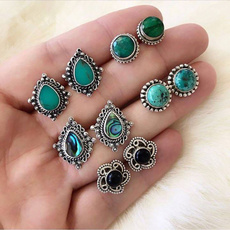 Stone, Jewelry, vintage earrings, Stud Earring