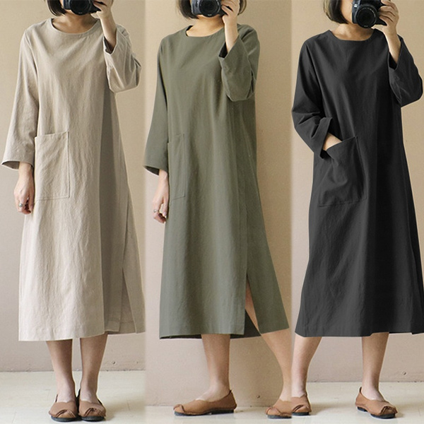 zanzea linen dress