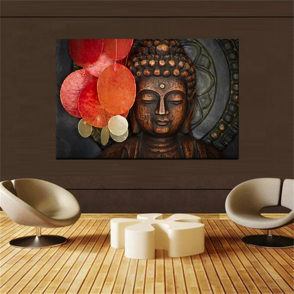 Buddha Statue Meditation Oil Painting Wall Art Paintings Picture Paiting Canvas Painting Home Decor Wish