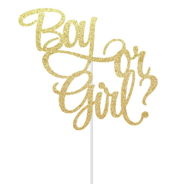 Boy or Girl Cake Topper Gender Reveal Baby shower cake decoration party