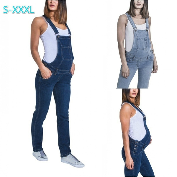 Maternity Ripped Denim Dungarees Without Tank Top | Ripped denim overalls, Maternity  overalls, Denim overalls