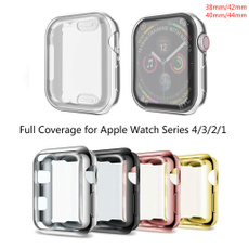 Plating TPU Soft Case for Apple Watch  Series 4/3/2/1 Full Coverage Screen Protector Shell 40mm/44mm Cover