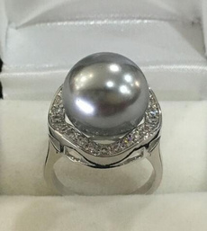 Women Ring, 925 silver rings, pearls, fashion ring
