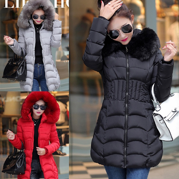 Ladies coats on sale with fur hood