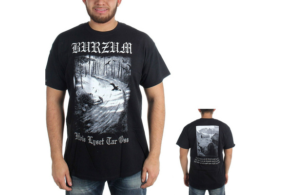 Men Black Short Sleeve T Shirt Burzum Hvis Lyset Tar Oss Adult T