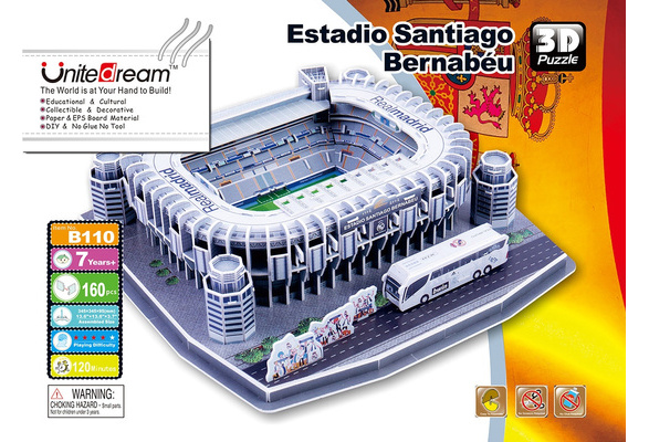 NEW 3D Puzzle Estadio Santiago Bernabeu Real Madrid Futbol Stadium Replica