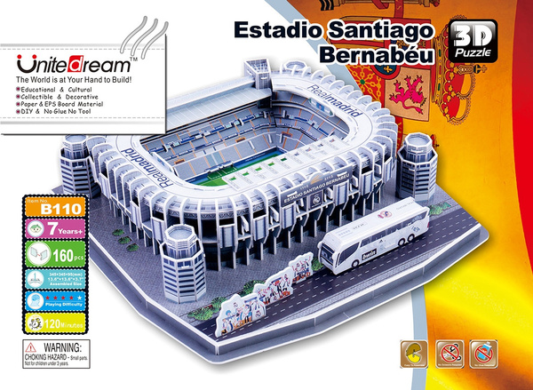 Brand New Real Madrid Estadio Santiago Bernabeu 3D Puzzle Model Football  Stadium Sport Souvenir
