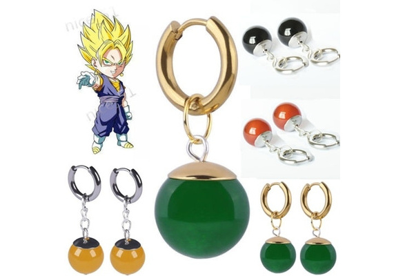 Hot Anime Super Dragon Ball Z Vegetto Goku Potara Earring Ear Stud Cosplay  Earrings Ear Stud Shiny 1 pair Gift YY08 | Wish