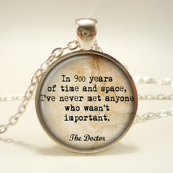 Doctor Who Quote Necklace Dr Who Pendant Dr Who Jewelry Time Lord Wish