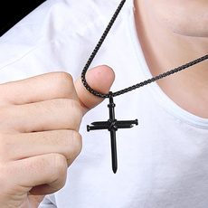 Steel, faith, Jewelry, Cross Pendant