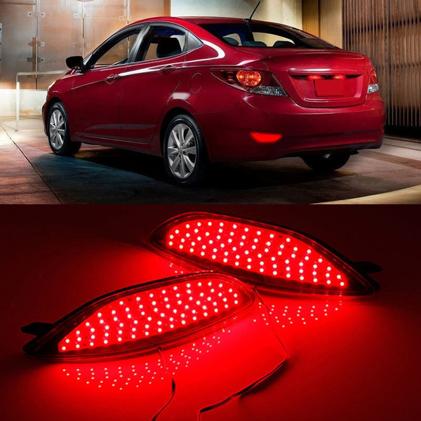 LED Lens Rear Bumper Reflector Brake Light For Hyundai Accent Sedan  2008-2015 | Wish