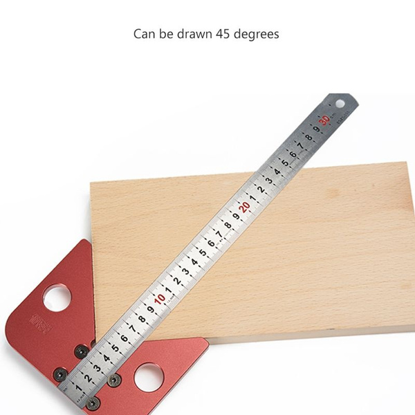 45 Degree Scriber Round Center Line Drawing Gauge Ruler Carpenter Layout Tools 