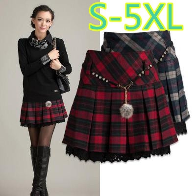 Long plaid 2024 skirt 5xl