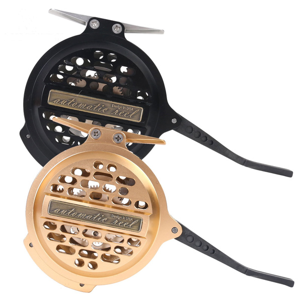 Maxcatch Automatic Fly Fishing Reel Machined Aluminum Y4 70 Super Light  Silver/Black Gold Fly Reel