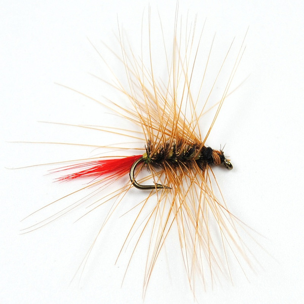 6PCS #12 Brown Nymph Bugger Wooly Worm Fly Trout Fly Fishing Baits