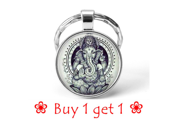 Ganesh Locket Keychain Ganesh Key Ring Ganesh Indian God Jewelry Hinduism Religious Jewelry Lord Ganesha Key Ring,M58 Indian Hindu God 