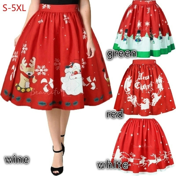 Christmas skirt shop womens 5xl