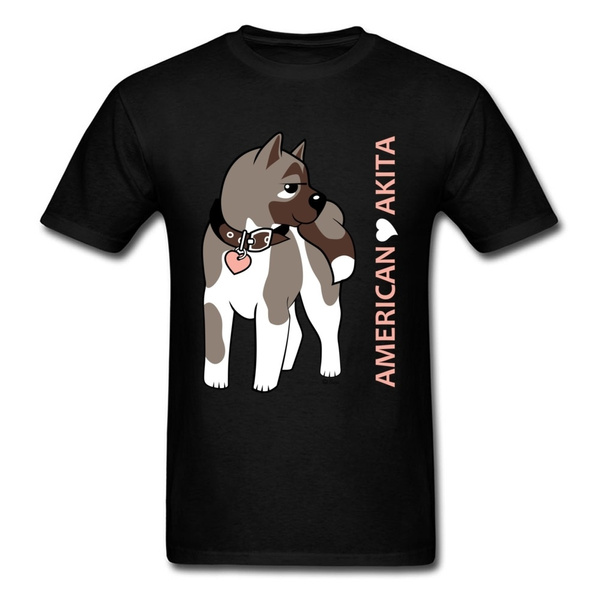 American Akita T-Shirts Cute Dog T Shirt For Men Animal Print Men's Normal  Family Tshirt Online Cheaper Tops | Wish
