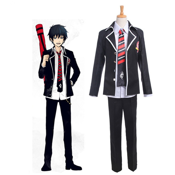 Fato de Cosplay Anime Masculino, Azul Exorcista, Rin Okumura, Uniforme  Escolar, Roupa, Fatos - AliExpress