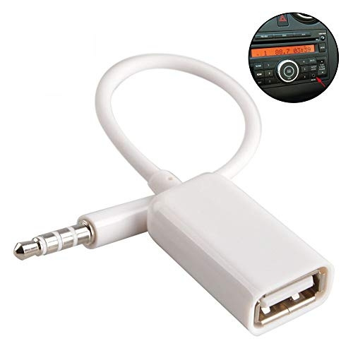 3.5mm Macho AUX Audio Plug Jack a Usb 2.0 Hembra MP3 Coche Adaptador Convertidor de Cable
