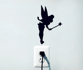 fairysticker, silhouette, Tinker Bell, decoration