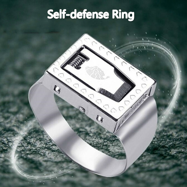 19 Self Defense Ring Multifunctional Self Defense Outdoor Mini Finger Knives Ring Wish