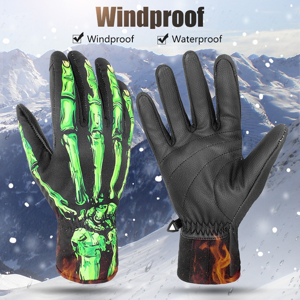 30 Degree RIGWARL Skeleton Waterproof Windproof Themal Winter Gloves Men  Touch Screen Winter Gloves for Motorcycle, skiing