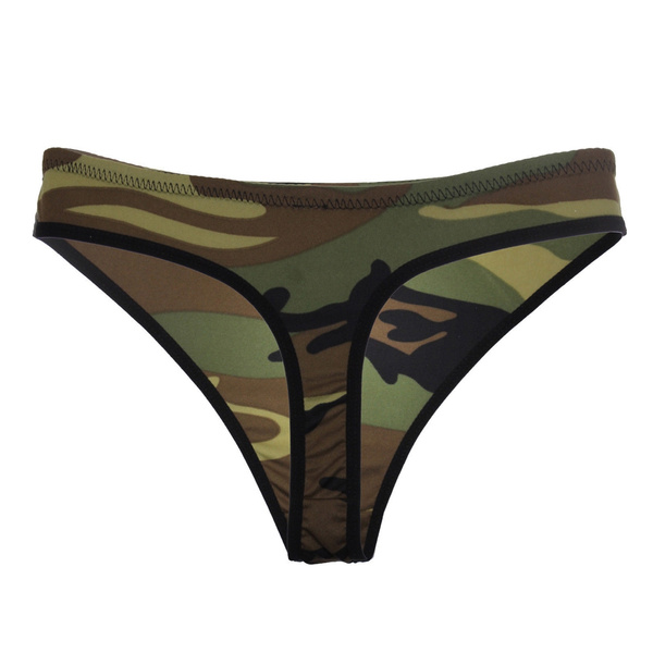 Womens Camo Sexy Panties Woodland Camouflage Underwear Army Military Thong