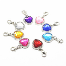 Charm Bracelet, Crystal Bracelet, heartcharmbracelet, diybracelet