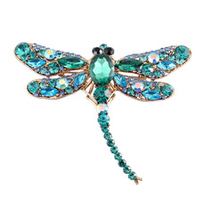 Elegant Dragonfly Brooch Rhinestone Crystal Brooch Pin Beautiful Wedding Accessory Souvenir Gift