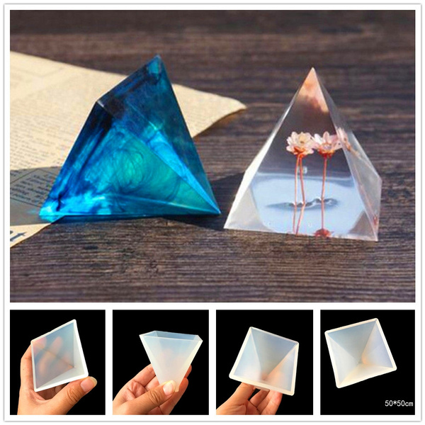 DIY Silicone Pendant Mold Making Jewelry For Resin Pyramid Mould Craft Tools