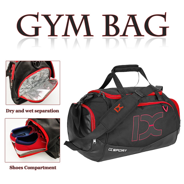 Large Capacity Gym Bag, Duffle Bag With Shoes Compartment & Dry