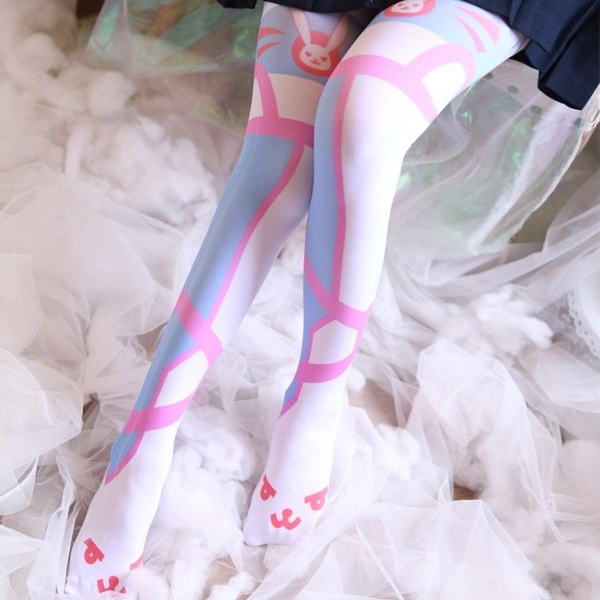 120D Velvet Medias Milk White Thigh High Stockings Anime Cosplay
