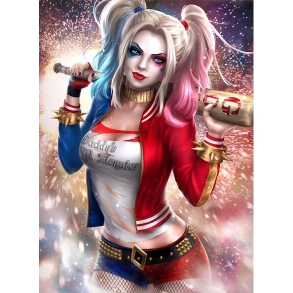 Wall Art Diy 5d Full Drill Square Diamond Mosaic Harley Quinn Handmade Painting Cross Stitch Embroidery Gifts A Living Room Cartoon Evil Girl Home Decor - Diamond Wall Decor Diy Wall Art Diy 5d Full Drill Square Diamond Mosaic Harley Quinn Handmade Painting Cross Stitch Embroidery Gifts A Living Room Cartoon Evil Girl Home Decor - Diamond Wall Decor Diy