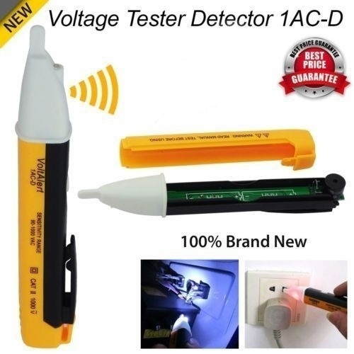 Akozon Red Test Pencil Detector de electricidad con LED Light Electricity Voltage Tester