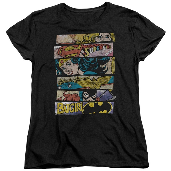wonder woman batgirl supergirl shirt