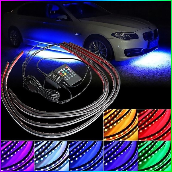 Waterproof RGB Car Auto LED Strip Under Tube Underglow Underbody System
