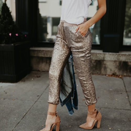 Fashion Women High Waist Skinny Pants 
