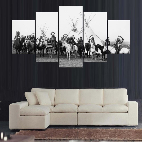 5 Pieces Native American Indian Painting Modern Wall Decor Canvas Picture Art Hd Print Poster For Living Room Home Oil Wish - Native American Wall Decor Ideas 5 Pieces Native American Indian Painting Modern Wall Decor Canvas Picture Art Hd Print Poster For Living Room Home Oil Wish - Native American Wall Decor Ideas