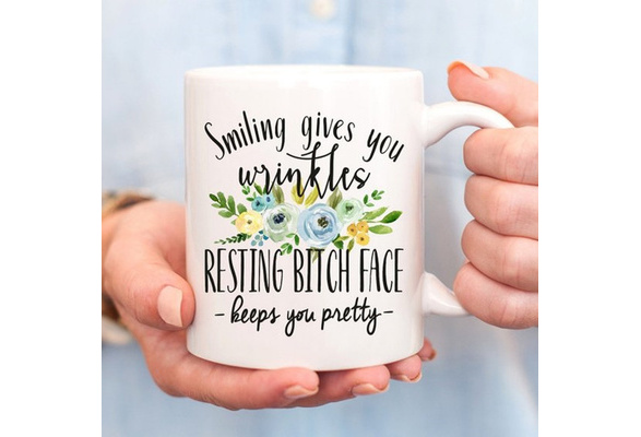 Resting B face mug