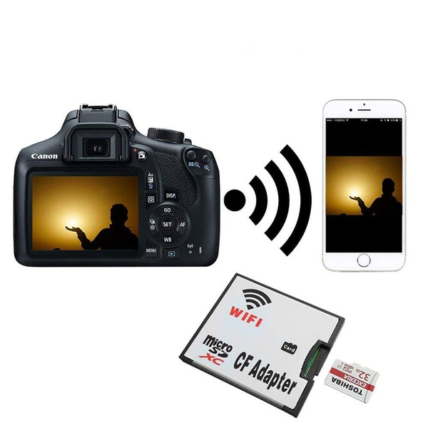 Digital Camera WIFI Compact Flash Memory Card adapter High Speed 133X TF  Card Slot To WIFI CF Type I Compact Flash Memory CF Card Adapter for Canon  ...