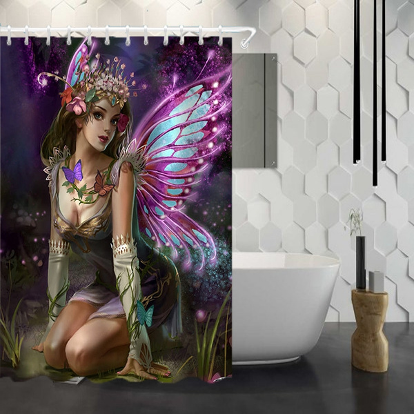 Beautiful Fantasy Girl Fairy Picture, Fairy Shower Curtain