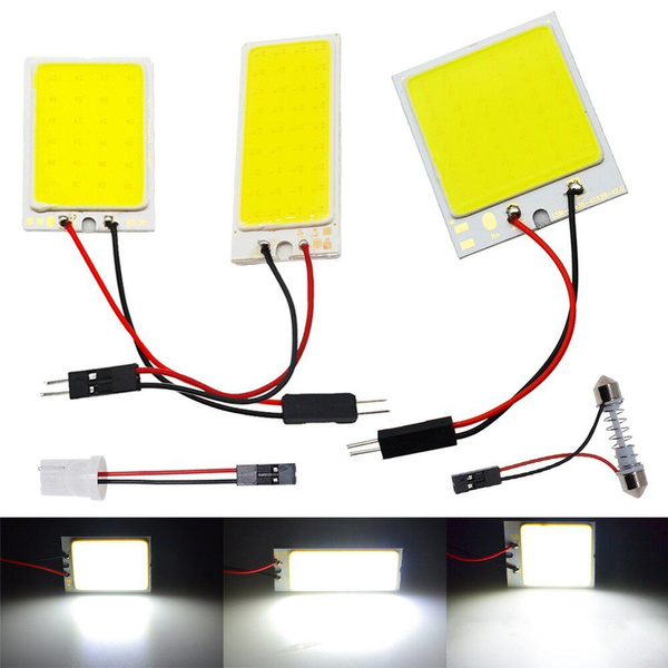 Details about   48SMD COB White Panel LED T10 Car Interior Panel Light Lamp 4W 12V Bulb E5D3 