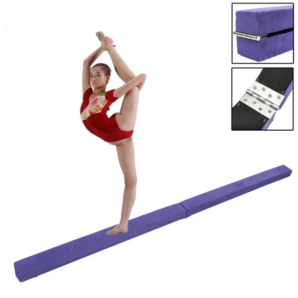 7 Feet Young Gymnasts Cheerleaders Training Folding Balance Beam Purple 