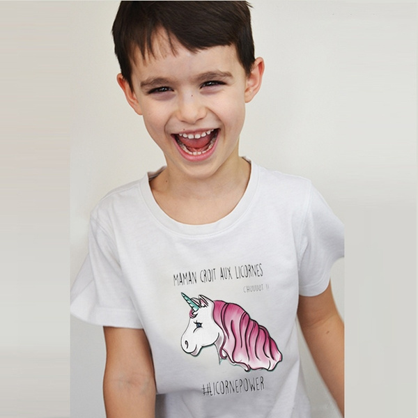 Estilo casual de alta calidad para niños, adolescentes, ropa para niños,  camiseta para niños, ropa para bebés, camisetas para niños, camisetas para  niños, camisas de unicornio para niños | Wish