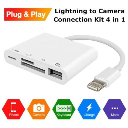 4 In 1 Usb Camera Connection Kit Sd Card Reader Adapter For Apple Ipad Iphone Wish 4 In 1 Usb Camera Connection Kit Sd Card Reader Adapter For Apple Ipad Iphone Wish