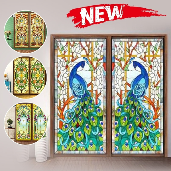Static Cling Window Film Stained Glass Effect Door Closet Privacy Decoration Stickers Wish Static Cling Window Film Stained Glass Effect Door Closet Privacy Decoration Stickers Wish