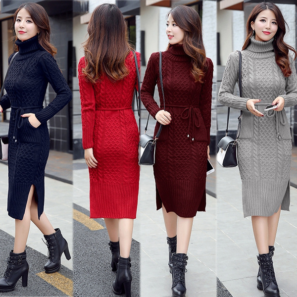 Only Plus Winter Dress Woolen Brown Peter Pan Collar Vintage Dress With  Buttons Knitted Long Sleeve Dress For Women A1109 From Make08, $63.75 |  DHgate.Com