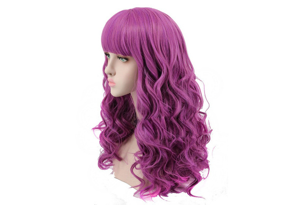 Descendants 2 Mal Cosplay Wig Long Purple Adult Women Fashion